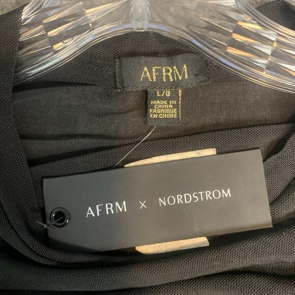 AFRM X Nordstrom Dress  Large Ruched Mesh Sheer Party Sexy Date Night Club - Picture 5 of 7